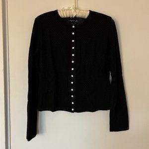 Agnes b. Snap Cardigan in Black Pin-Dot Size T1 Small